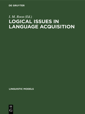 cover image of Logical Issues in Language Acquisition